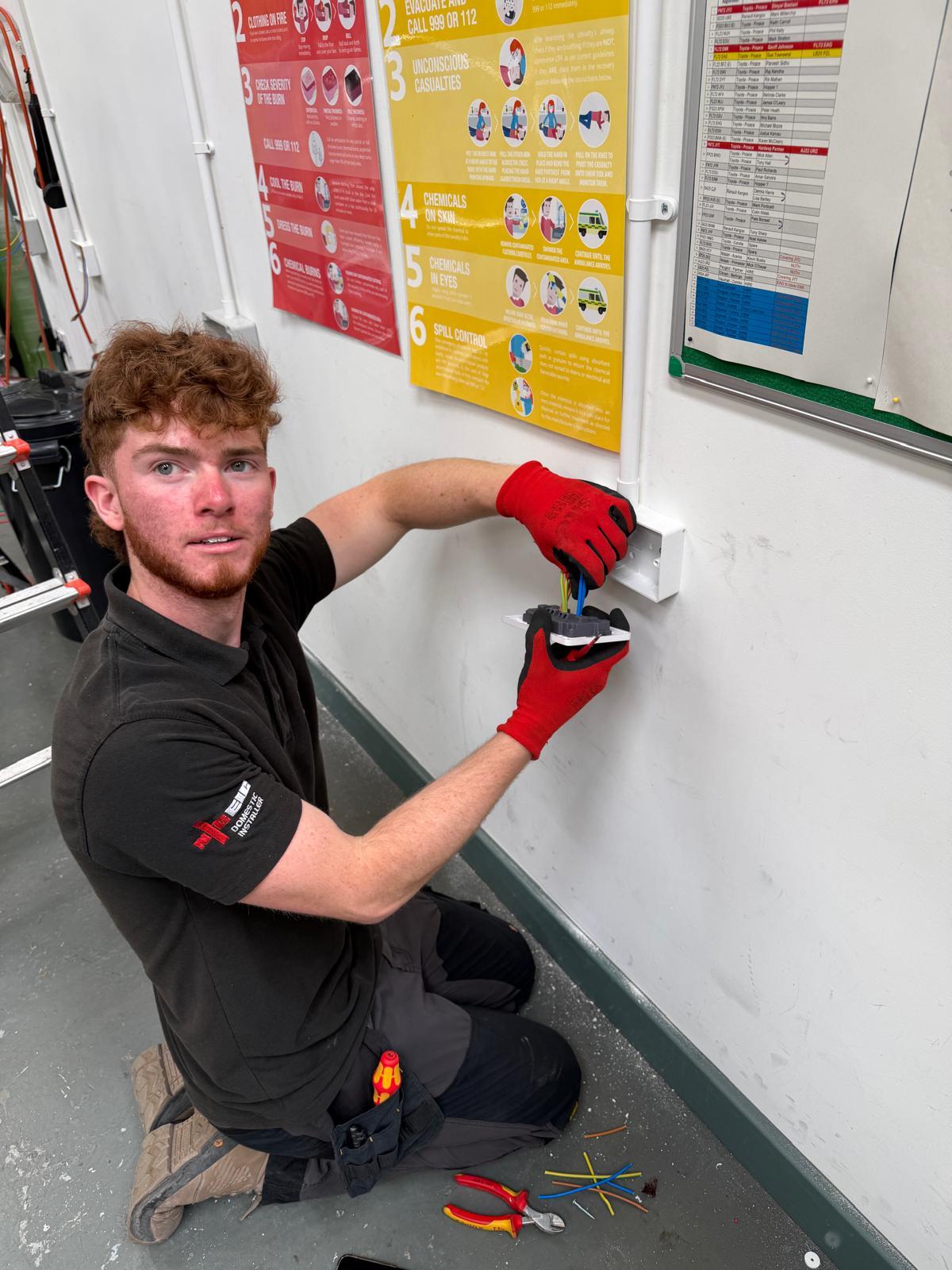 Tristan is JM Electrical Coventry’s third-year apprentice